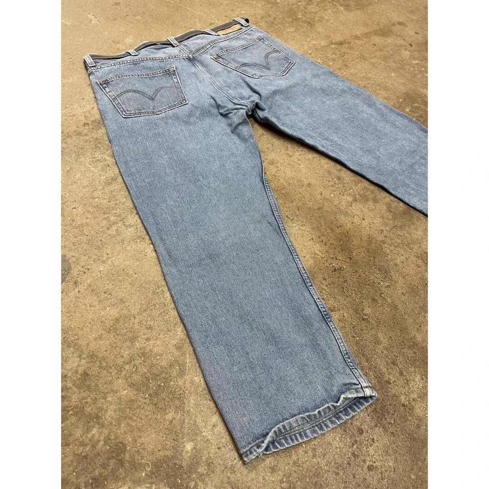 Levis 505‎ Jeans Mens 40x30 Blue Regular Fit Straight Leg Zip Fly Medium Wash